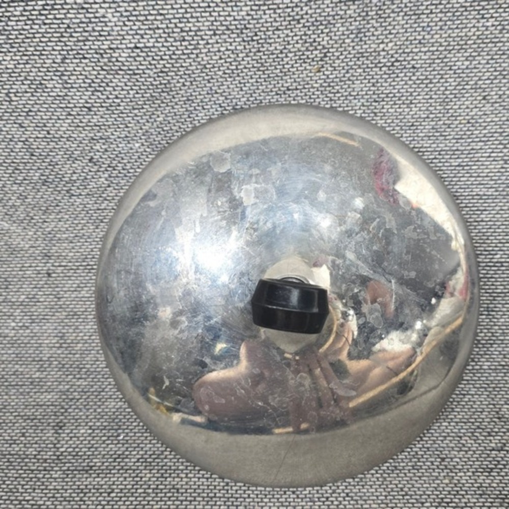 Vintage Stainless Steel High Dome Pot Lid Replacement Black Knob 6.25‎ Inch